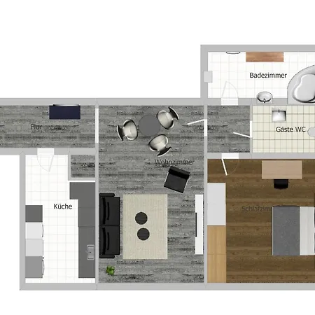 Appartamento Deluxe! Hbf-naehe Mit Kingsize-bett, 65 M2 Duisburgo