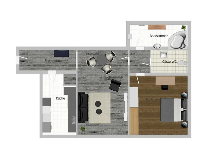 Apartamento Deluxe! Hbf-naehe Mit Kingsize-bett, 65 M2 Duisburg